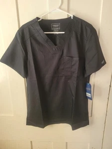 Cherokee Workwear Mens Black Scrub Top Size Small S NWT - Picture 1 of 2
