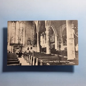 Ross On Wye Postcard C1910 Herefordshire Church Interior Showing "Vine" Elm Tree - Picture 1 of 2