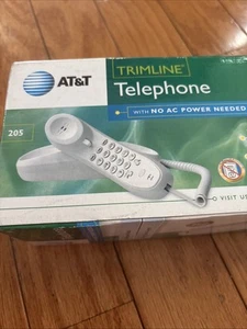 AT&T Trimline telefon stacjonarny przewodowy model 205 w białej mgle nowy! - Zdjęcie 1 z 5