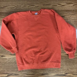 VTG Pro Spirit Select USA, V-insert Crew Neck Sweatshirt Size M Orange Retro - Picture 1 of 8