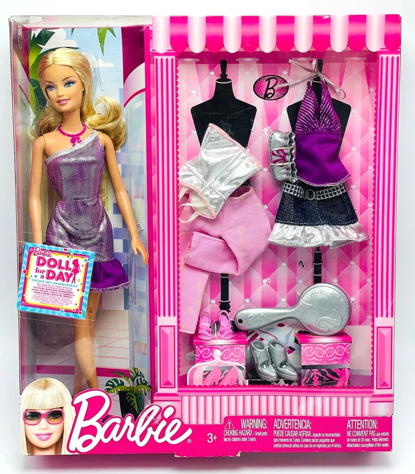 Barbie Fab Life Doll For A Day With Extra Shoes And Clothes New In Box 2009 OOP - Image 1 of 4