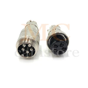 GX20 5pin Aviation Plug Docking Metal Male+Female Panel Cable Connector - Picture 1 of 6