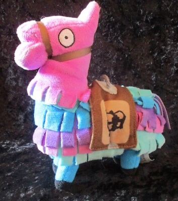 2018 Fortnite Loot Llama Epic Games Pinata 8" Stuffed Plush Animal Pink Blue - Image 1 of 4