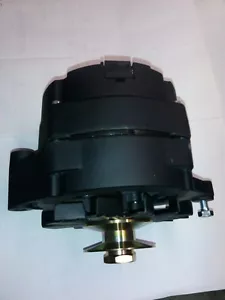 Black 6 volt 60 amp 1 wire GM alternator Positive Ground with pulley - Picture 1 of 2