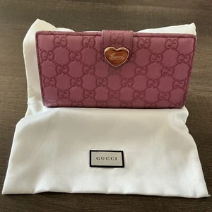 GUCCI Portafoglio Lungo Pelle Rosa Perfetto Conservazione Rosa [Usato] 100% Autentico  - Foto 1 di 10