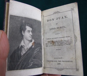 1826 Lord Byron, Don Juan in 16 Cantos (komplett) Miniatur, ledergebunden - Bild 1 von 5
