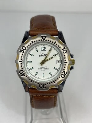 Reloj de cuarzo Freestyle Shark para mujer bisel giratorio correa de cuero - batería nueva Foto 1 de 4