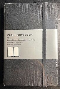 Plain Notebook  Taccuino Pagina Righe TIPO Moleskine Hard Cover 9x14cm - Pocket