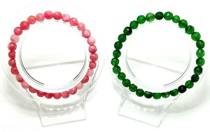 Agate Faceted Round Stretch 6mm Beads Energy Reiki Gemstone Bracelet - PGB13 - Picture 1 of 4