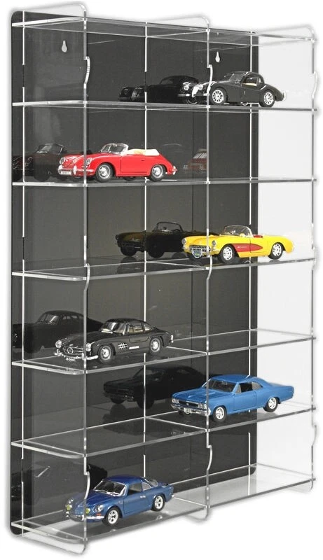 SORA Vetrinetta Modellini Auto 1/24, Retro: Nero, Fino a 12 Modellini - Immagine 1 di 1