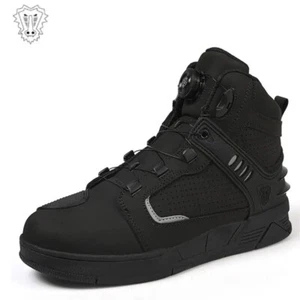 Mens Motorcycle Boots Riding Breathable Shoes Non Slip Racing Touring All Season - Picture 1 of 7