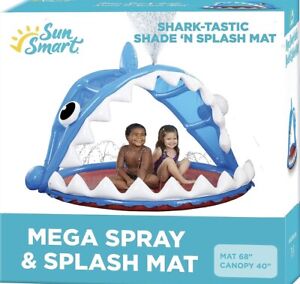 SunSmart 68" Shark MEGA Spray SHADE 'N SPLASH  Water Sprinkler for Kids