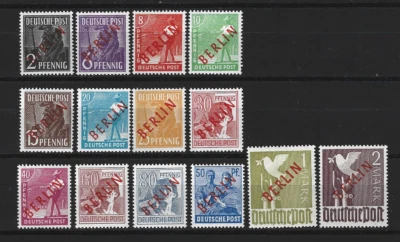 Germany Berlin 1949 Mi. # 21 -34 Mint never Hinged with certificate Schlegel - Image 1 of 4
