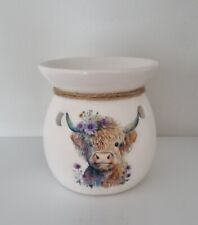Highland cow ceramic Wax/oil Burner/handmade/FREE wax melts & tea light!