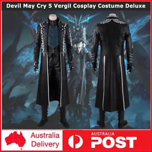 Devil May Cry 5 Vergil Cosplay Costume Deluxe Leather Completed Outfit Halloween - Picture 1 of 20