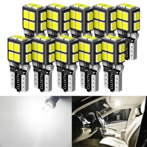 Bombillas blancas 10 piezas T10 168 194 2825 LED W5W interior domo mapa matrícula - Imagen 1 de 12