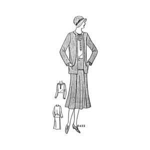 Past Patterns 6432 - 1930s Three piece Ladies Suit Sewing Pattern bust size 34" - Picture 1 of 3