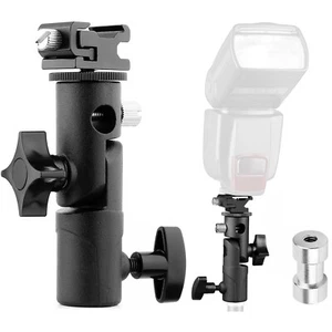 E-Type Camera Flash Speedlite Mount Light Stand Bracket Umbrella Shoe Holder - Picture 1 of 10