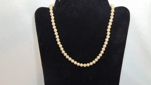 VINTAGE FAUX PEARL NECKLACE 16" JAPAN - Picture 1 of 9