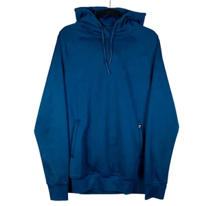 Gymshark Dark Blue Textured Polyester Hoodie Size L - Picture 1 of 2