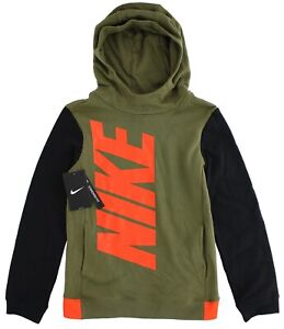 Nike Boy's Amplify Hoodie BV3659, Long-Sleeve Colorblock Fleece-Lined Pullover