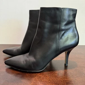 Botines Michael Kors Cuero Negro Tacón Carrera Ciudad Talla 10M - Imagen 1 de 13