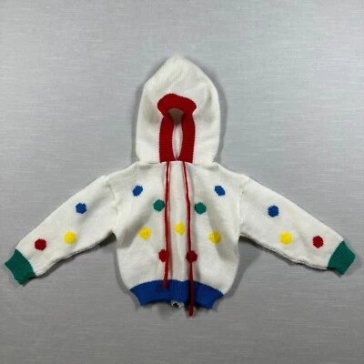 Sudadera con Capucha Vintage Carriage Boutiques Unisex 18M Blanco Lunares Twister Niño Suéter Foto 1 de 4