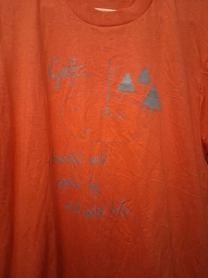 VTG Single Stitch XL Funny Golf T-shirt. Screen Stars, Salmon. - Image 1 of 4