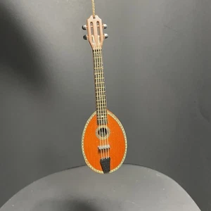 Holz Mandoline 6" Kurt S Adler Weihnachtsschmuck Saiteninstrument Vintage - Bild 1 von 12