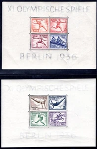 GERMANY 1936 BLOCK5-6Z ** MNH THICK PAPER OLYMPICS 600€(E8548 - Picture 1 of 2