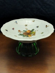 Rosenthal Chippendale centrotavola dipinto a mano pigne ciotola decorazione autunnale 11 1/2" - Foto 1 di 16