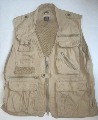 Humvee by Campco Brown Khaki Outdoor Safari Photographer Tactical Vest Men's L - Image 1 of 4