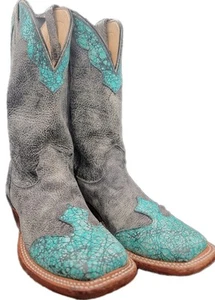 Damen-Cowgirl-Stiefel nach Maß "J M" Größe 7,5 B, hergestellt in Nacona, Texas - Bild 1 von 14