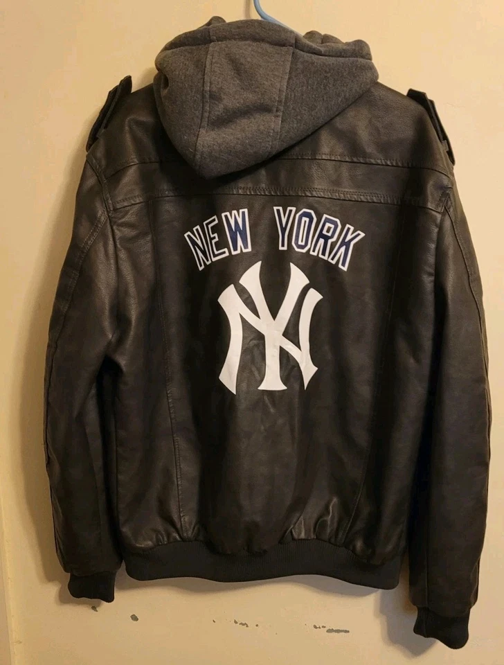 New York Yankees 100%PU Jacket Size XL Full Zip - Image 1 of 4