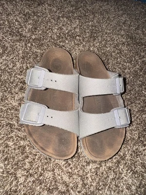Birkenstock Kids EUR 30 (US 12-12.5) Gray Arizona Vegan Textile Sandals Boy Girl - Image 1 of 4