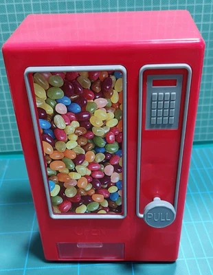Mini Candy Vending Machine Jelly Bean Dispenser – Red Retro Style – Fun Kitchen - Image 1 of 4