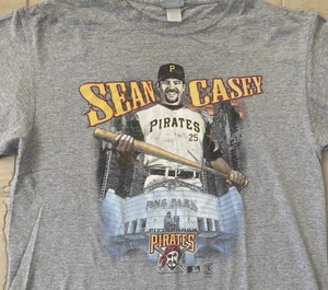 Vintage MLB Pittsburgh Pirates Sean Casey Pro Player Baseball Tshirt Size XL - Picture 1 of 2