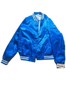 Chaqueta De Colección Años 80 West Ark Bombers Azul Satinado XL Para Hombre Años 80 Retro - Imagen 1 de 4