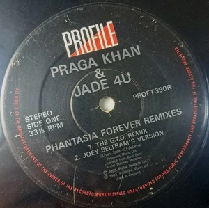 Praga Khan & Jade 4U - Phantasia Forever Remixes 12" Vinyl 1993 Profile G+ - Imagen 1 de 4