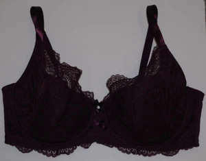 Lane Bryant Cacique Womens Plus Size 46DDD Purple Lace French Balconette Bra - Picture 1 of 5