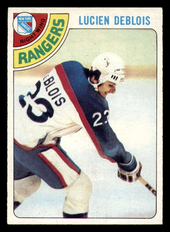 1978-79 Topps #136 Lucien DeBlois RC Rookie New York Rangers Hockey Card ID25936 - Image 1 of 2