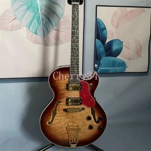 Vintage Sunburst Byrdland Electric Guitar F Hole Gold Hardware H-H Pickups - Picture 1 of 7