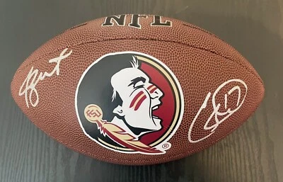 Jameis Winston Charlie Ward Autographed Florida State Wilson Football/ JSA - Image 1 of 3
