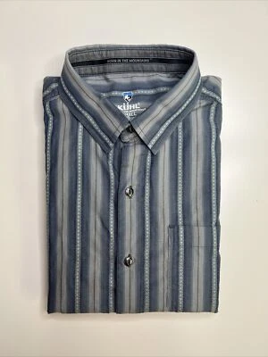 Рубашка Kuhl с коротким рукавом на пуговицах мужская размер S походная рыболовная тропа уличная синяя - Изображение 1 из 4