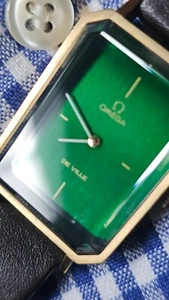 Vintage Omega De Ville Olive Green Dial Men's Hand-Winding Watch 1970s - Picture 1 of 24