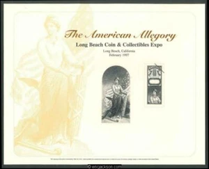 Tarjeta de recuerdo SC151. The American Allegory. Sello de ingresos Lock Seal. Como nuevo, en muy buen estado - Imagen 1 de 1