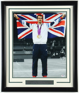 Andy Murray Signed (PSA) Custom Matted 22x26 Frame - 3x Grand Slam Tournament Ch