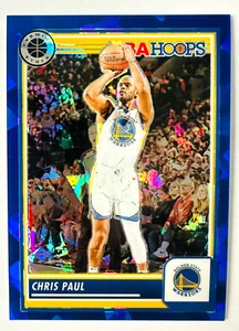 2023-24 NBA Hoops Premium Chris Paul BLUE Cracked Ice Prizm Card #/99 Warriors! - Picture 1 of 3
