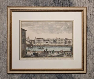 Antiguo grabado coloreado a mano del siglo XIX después de Giuseppe Zocchi - Imagen 1 de 10