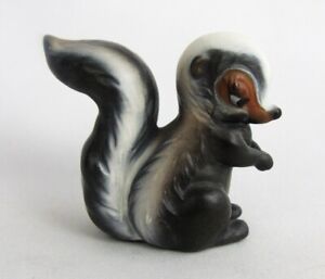Vintage Josef Originals Japan Miniature Skunk Sitting Up Figurine - Too Cute!
